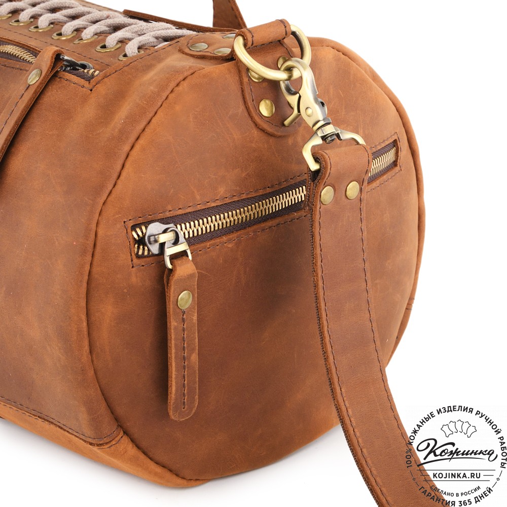  Кожаная сумка "Тайлер" (коричневый крейзи) 